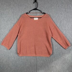 Part Two Copenhagen Sweater Women's Size Large Coral Sweater Pure 100% Linen